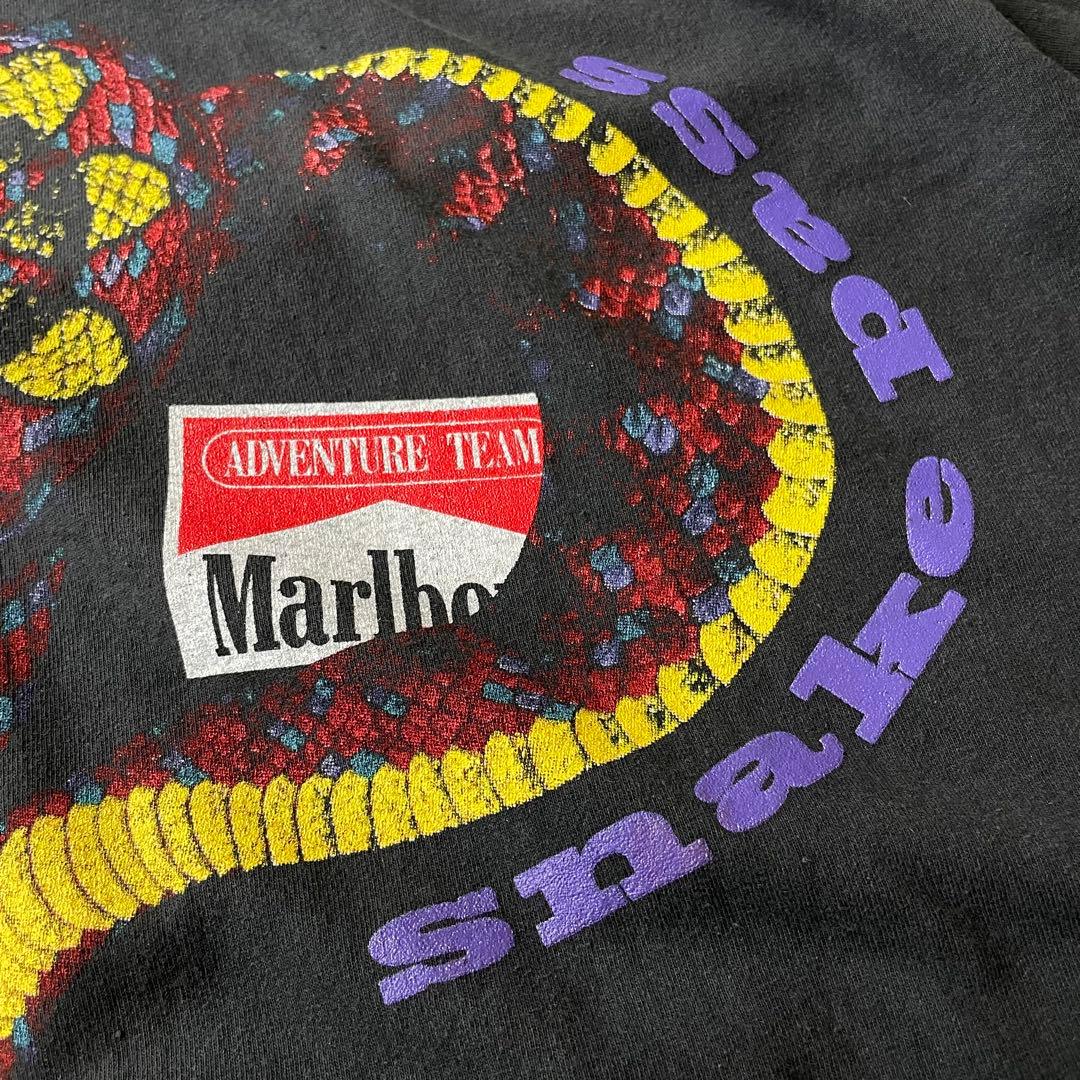 Mallboro マルボロ 蛇 スネークパス ポケットTシャツ 褪黒 XL