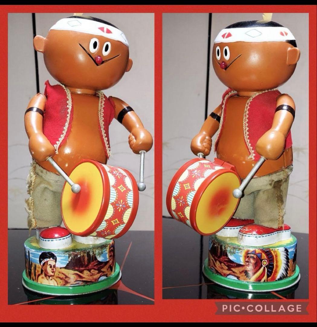 野村トーイ　1960年代製　インディアン シスコーン坊や 高さ約32cm