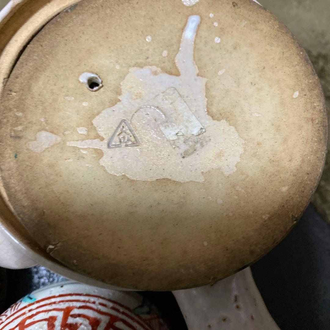 古犬山焼 赤絵 茶器セット（急須と湯呑み5客）