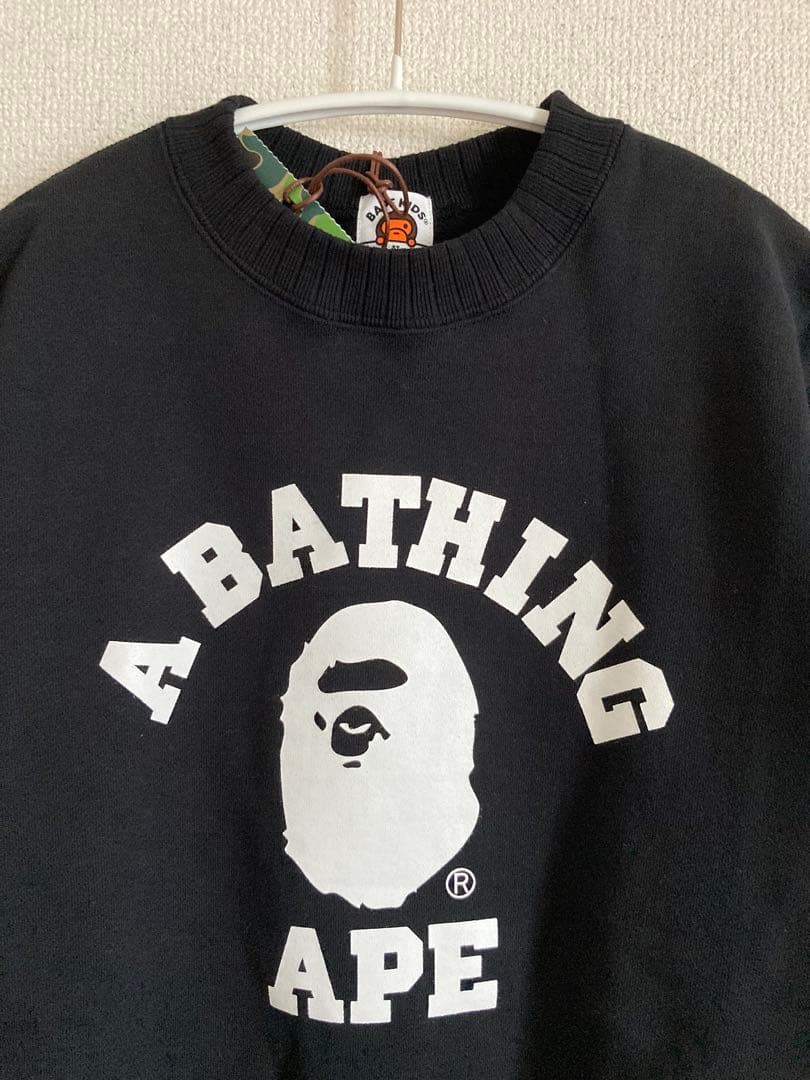 新品タグ付き A BATHING APE 裏起毛スウェット 160 エイプキッズ