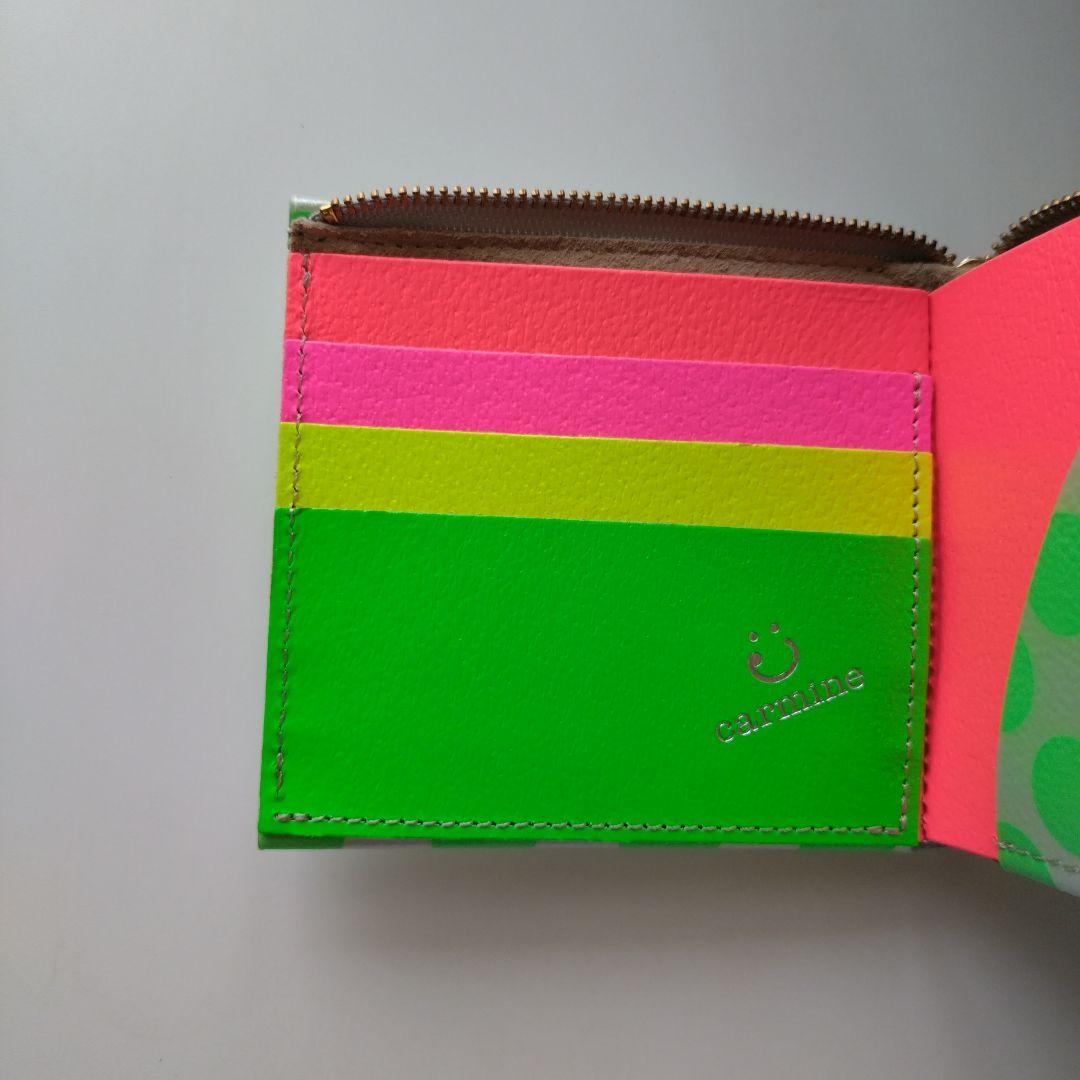carmine カラフルドット２つ折り財布