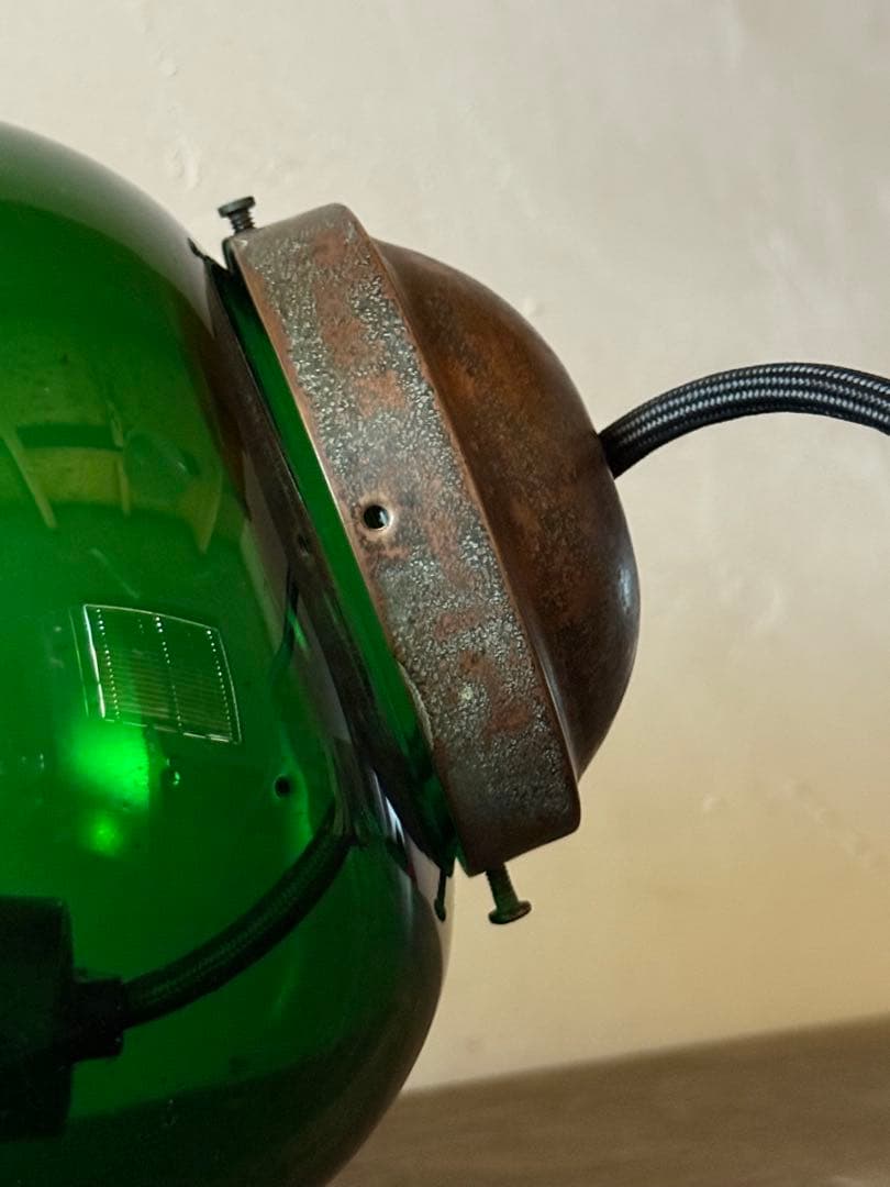 ガラス ペンダントライト 時代物 電笠 電傘 レトロ ヴィンテージ 間接照明