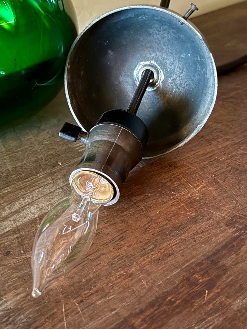 ガラス ペンダントライト 時代物 電笠 電傘 レトロ ヴィンテージ 間接照明