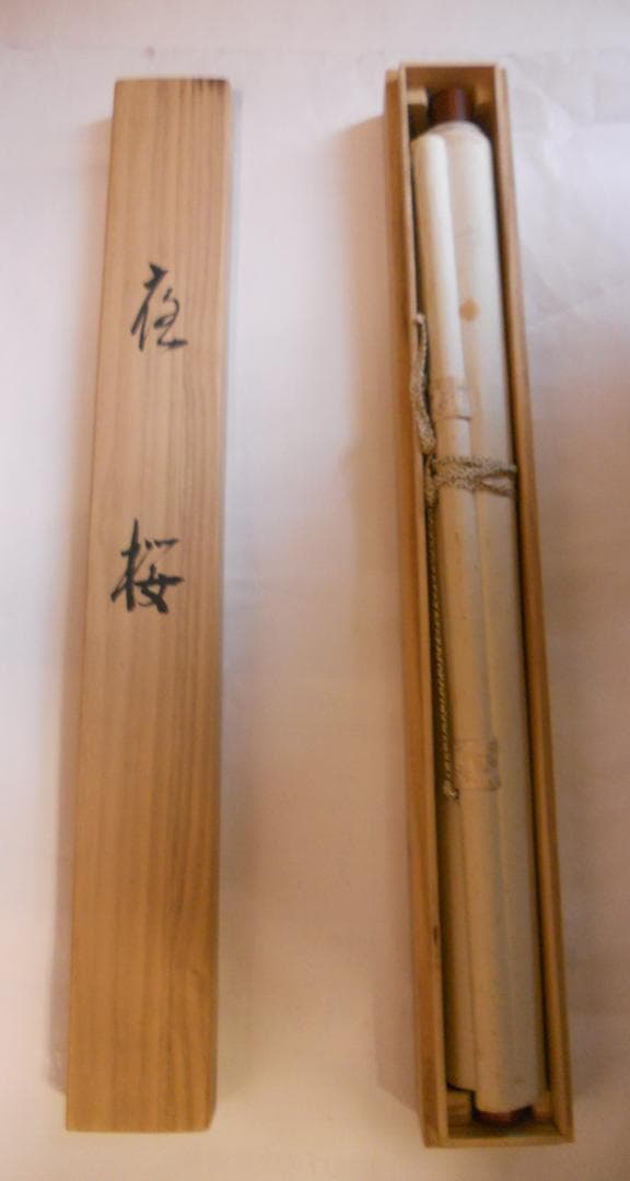 掛け軸 卓泉 夜桜 絹本 希少 軸装 茶道具 掛軸 美品 です。