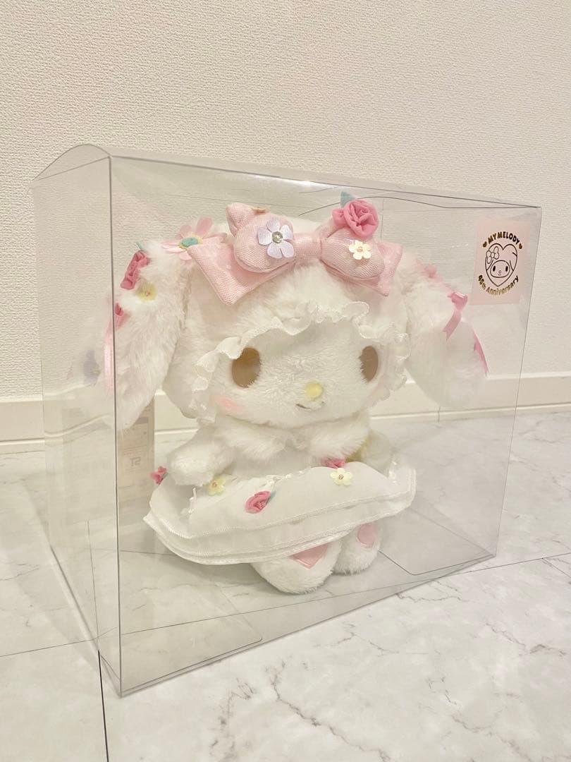 【美品】マイメロディ 45周年 バースデイドール ぬいぐるみ マスコット