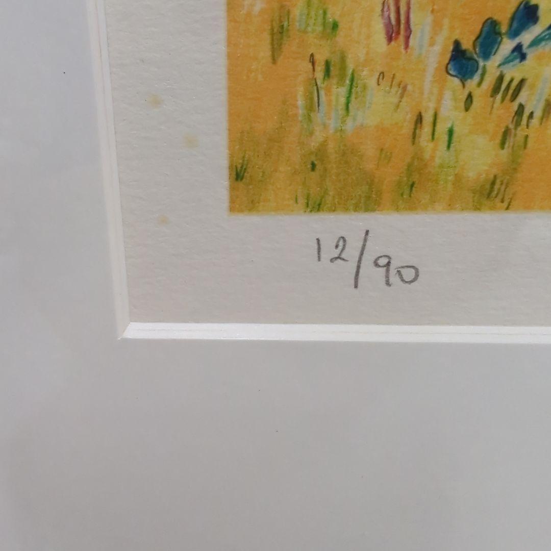 ミッシェル・ロブ リトグラフ　12/90. 鉛筆サイン