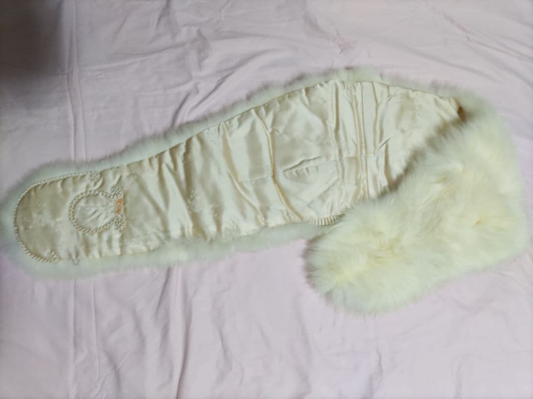 振袖セット　正絹　 白と薄紫ピンクの花柄　さが美