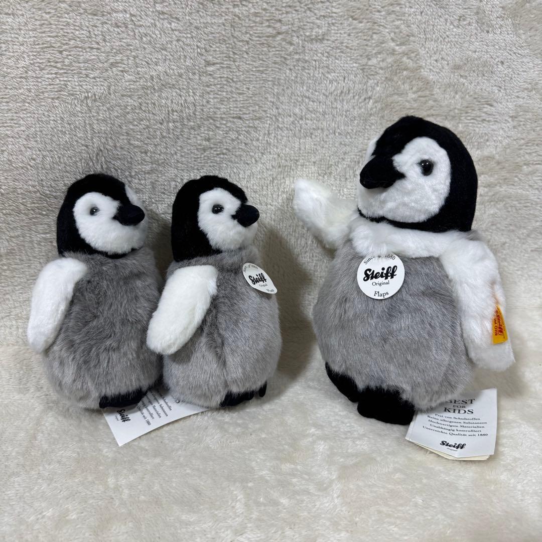 【希少品】Steiff シュタイフ ペンギン 赤ちゃん フラップス 3体セット