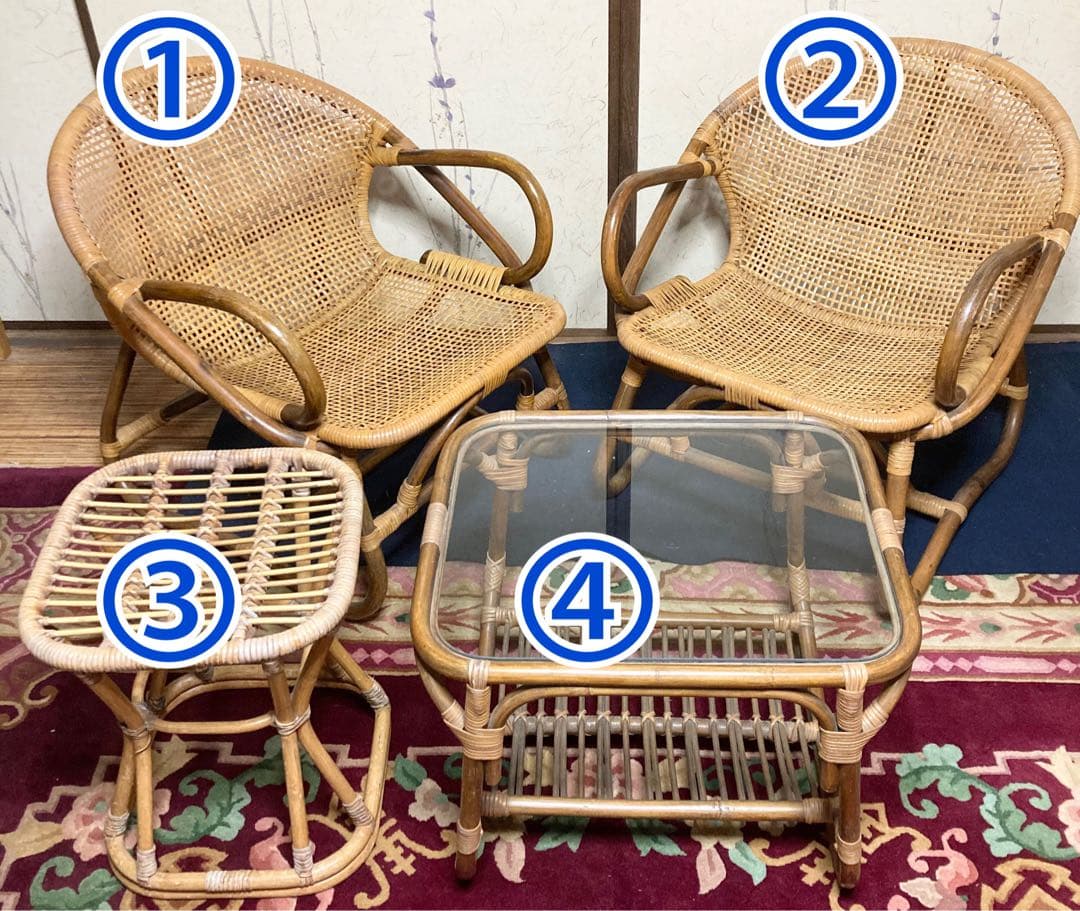 エトセトラ！　【アンティーク】 籐ラタン チェア②