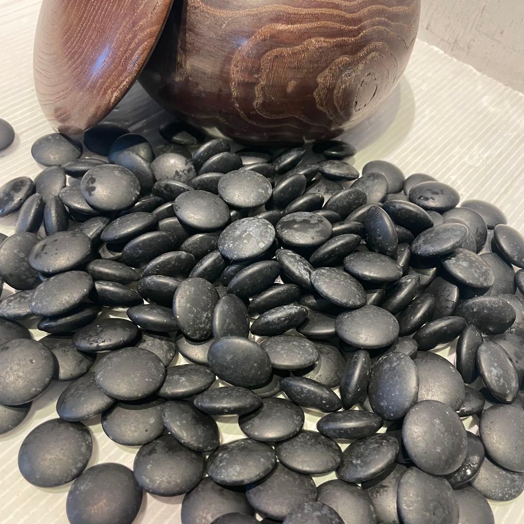 【碁石セット】囲碁 蛤 貝 木製 趣味 遊び　那智黒石　室内ゲーム