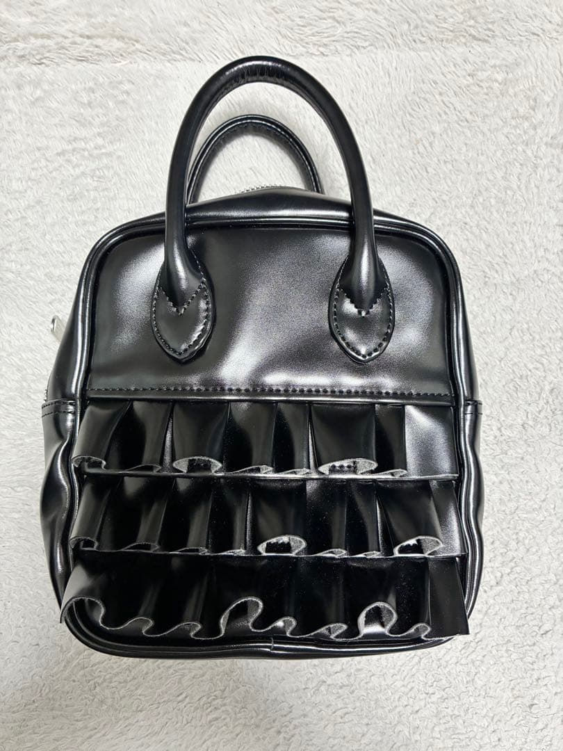 コムデギャルソンガール フリルハンドバッグ　ブラック