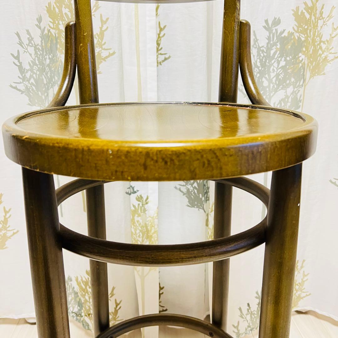 【秋田木工】　ベントウッドチェアー　曲木　ハイチェア