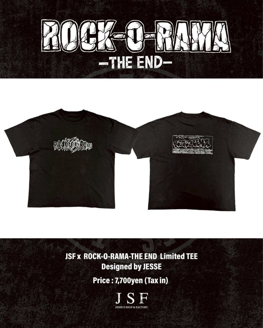 ミュージシャン FACT ROCK-O-RAMA THE END JSF Tee XL