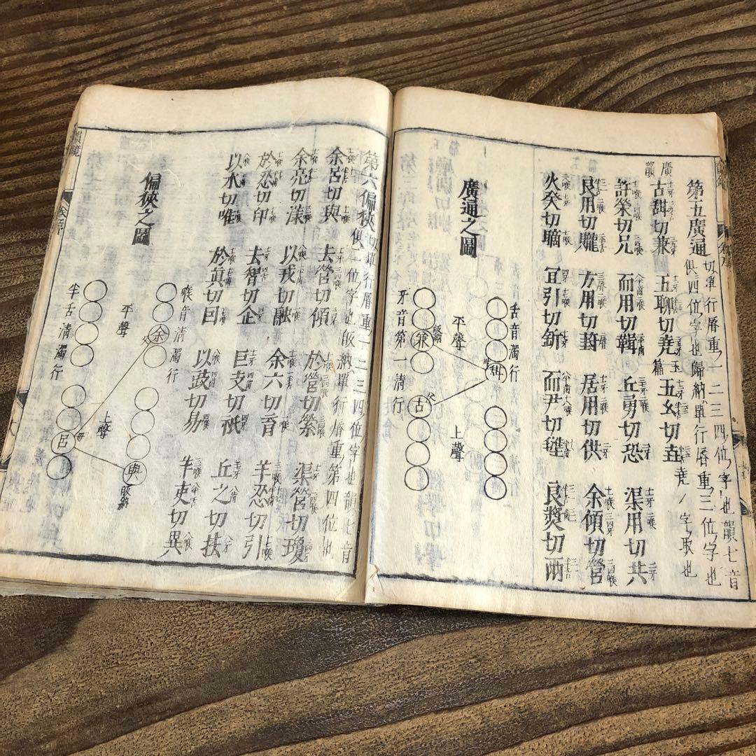 eh8034 古い和本 韻鏡字子 3冊揃い 江戸時代 古書 古文書 アンティーク