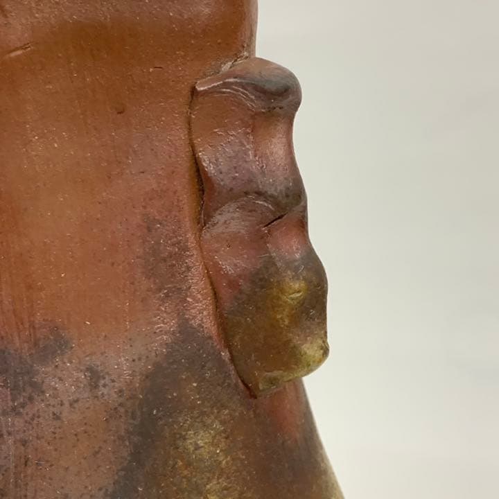 【花入5】備前5(十文字口　耳付)松園  高さ24㎝