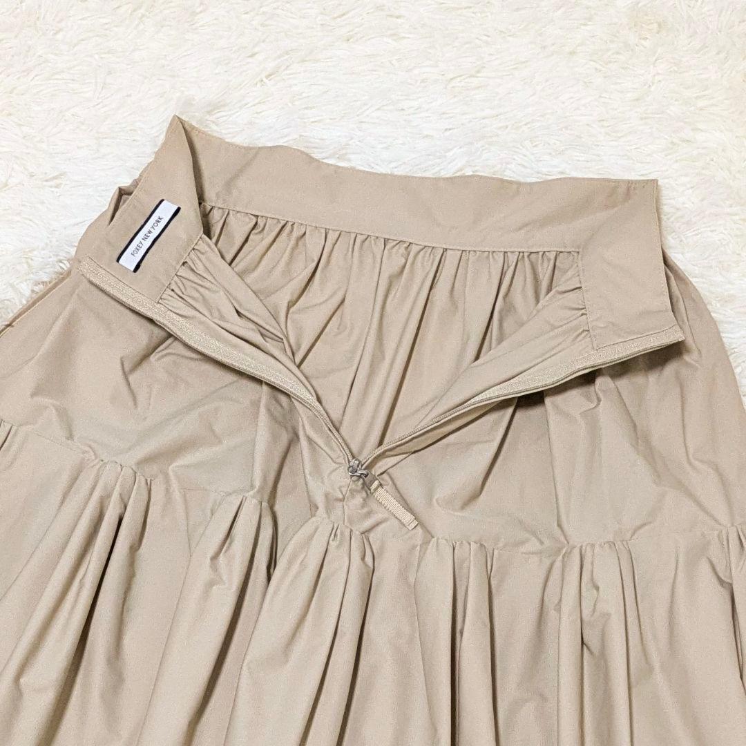美品✨フォクシーニューヨーク　ティアードスカート　フレア　ベージュ　３８