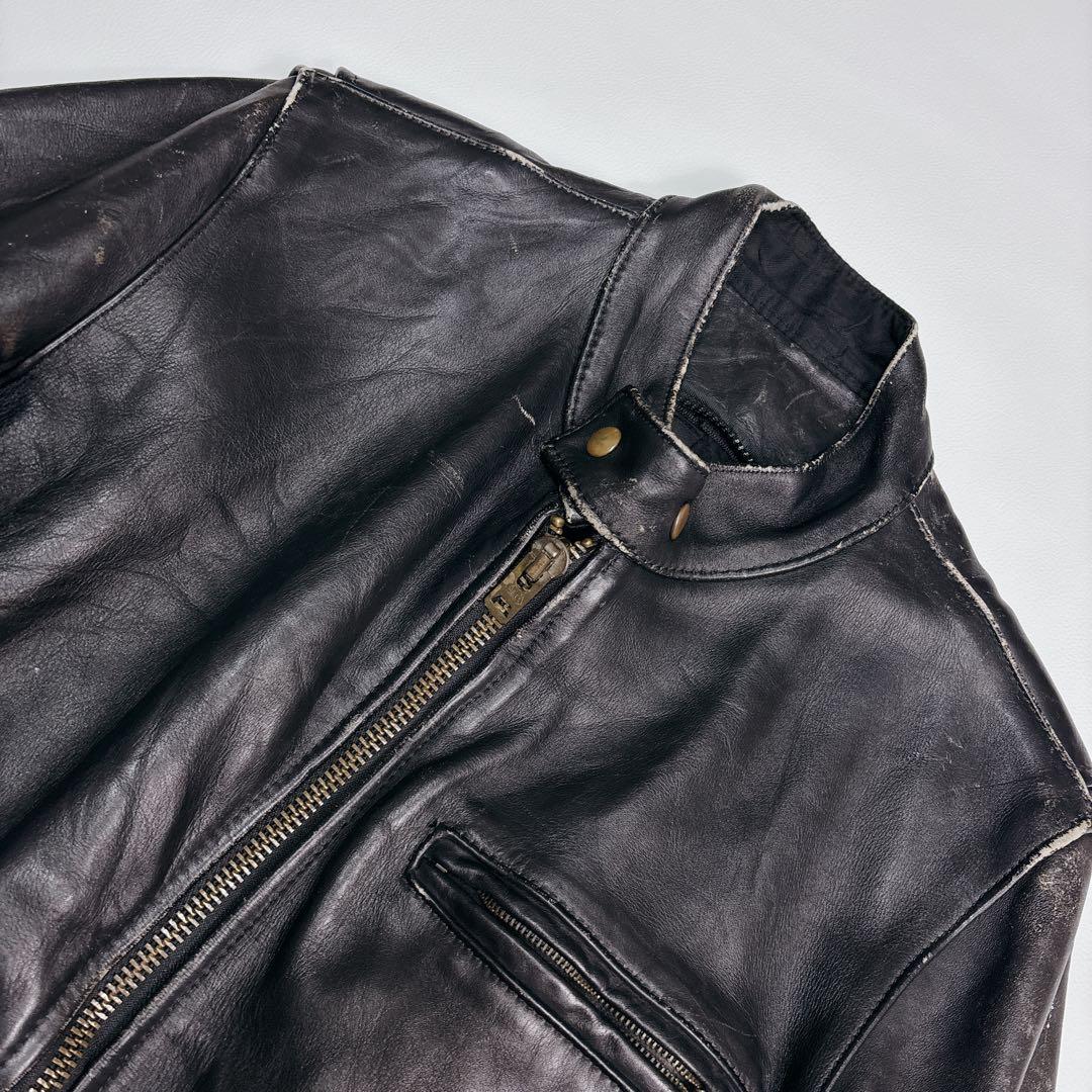 【XL相当】80's vanson TYPE-B シングルライダースジャケット