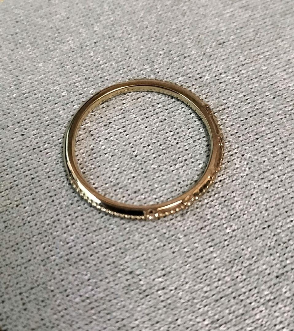 agete【アガット】K18ダイヤモンド　ピンキーリング　５号（人気現行品商品）