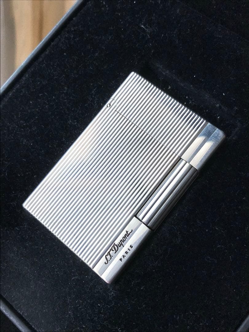 専用です　　　快音キーン　デュポンガスライター　シルバー　ストライプ　ライン２s