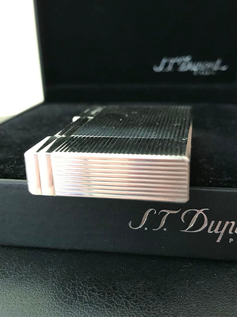 専用です　　　快音キーン　デュポンガスライター　シルバー　ストライプ　ライン２s