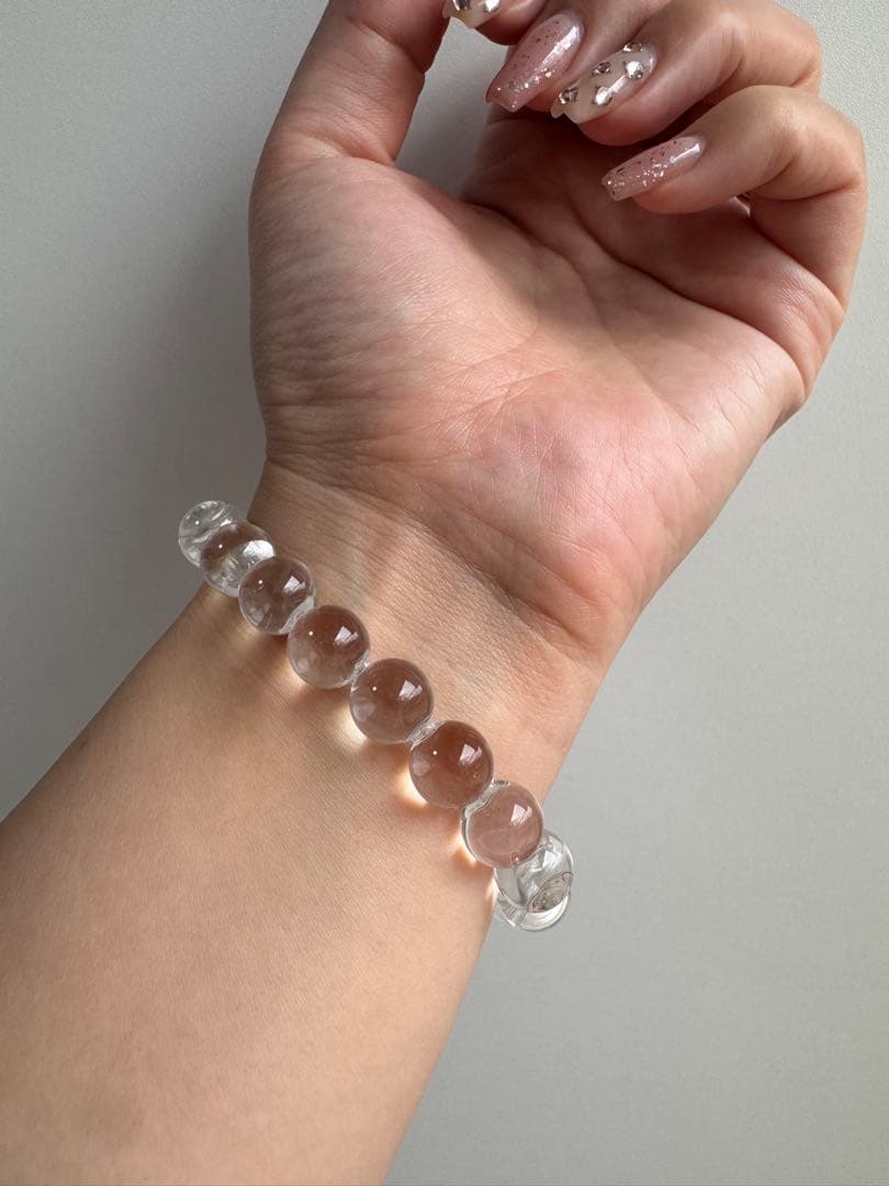 一点物　天然石　水晶① ブレスレット　サイズ変更不可