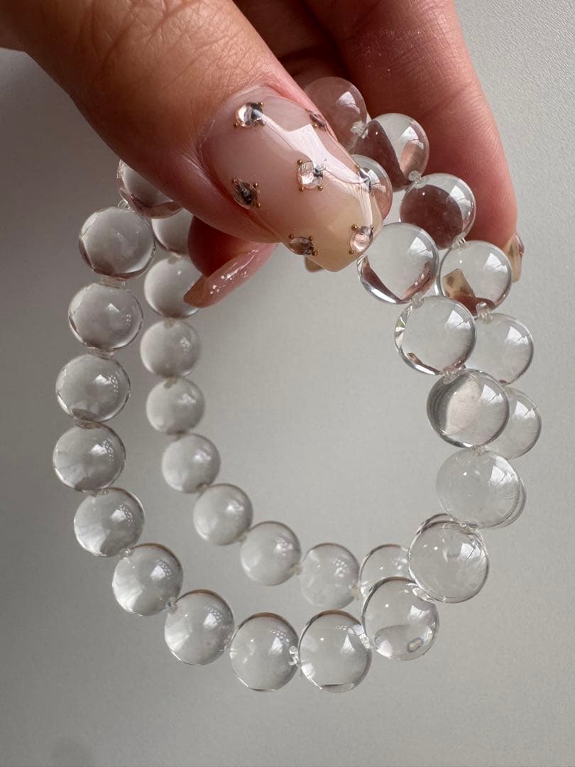 一点物　天然石　水晶① ブレスレット　サイズ変更不可