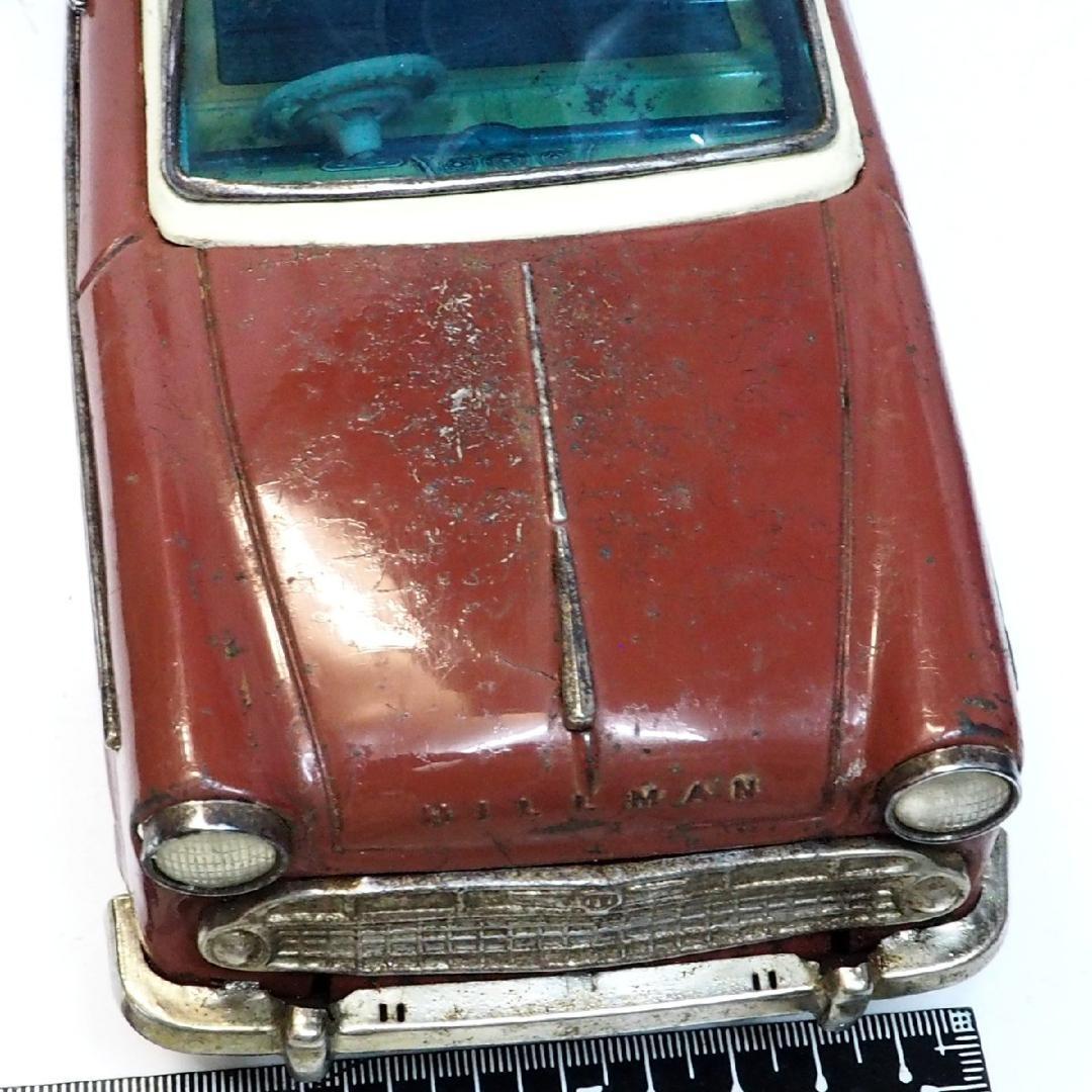 萬代屋ヒルマン ミンクス ハイ-スタイル大 赤茶tin toy carブリキ箱無