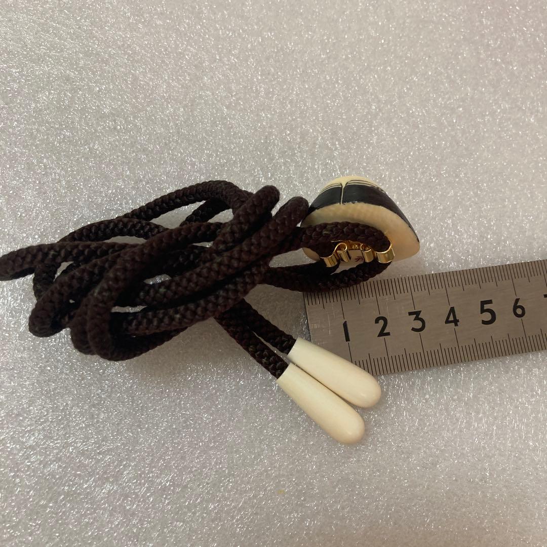 極上　天然素材　能面 吉祥面[お亀] ループタイ