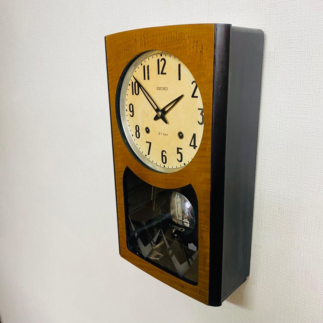 SEIKO 21日巻　ゼンマイ時計　古時計　機械時計　箱時計　72-2