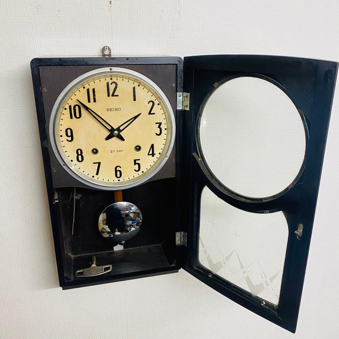 SEIKO 21日巻　ゼンマイ時計　古時計　機械時計　箱時計　72-2