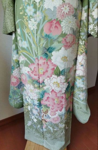 かめ様　422.振袖7点セット 正絹フルセット成人式　落款