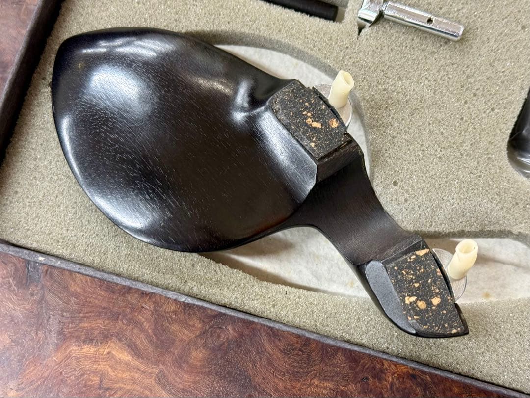 【新品】バイオリン用フィッティングセット（エボニー／クローム金具）未使用品！