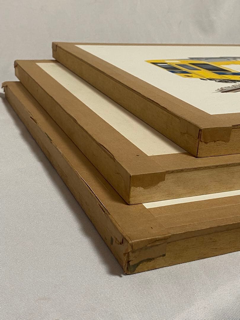 2555❣️ 鉄道　　オブジェ　電車　絵　3セット