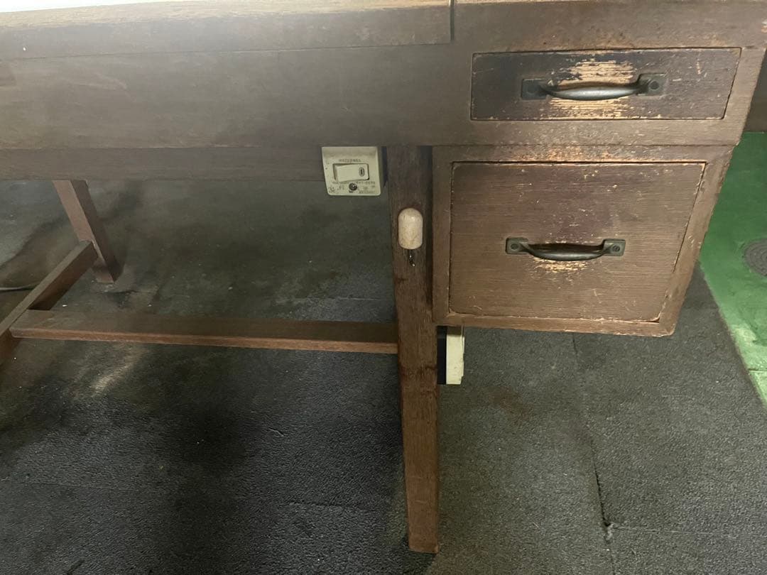 【昭和レトロ】木製製図台 トレース台付きデスク 点灯確認済み ※直接引き取り限定