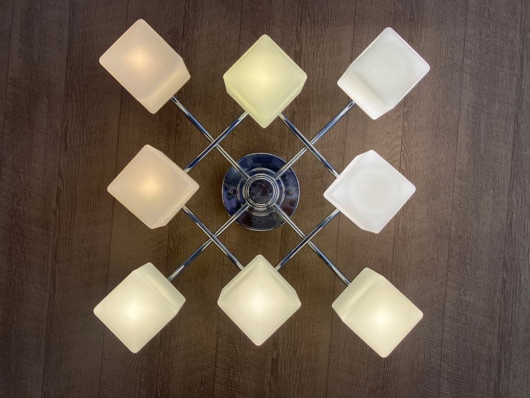 お値下げ中！9灯 シーリングライト 立方体デザイン