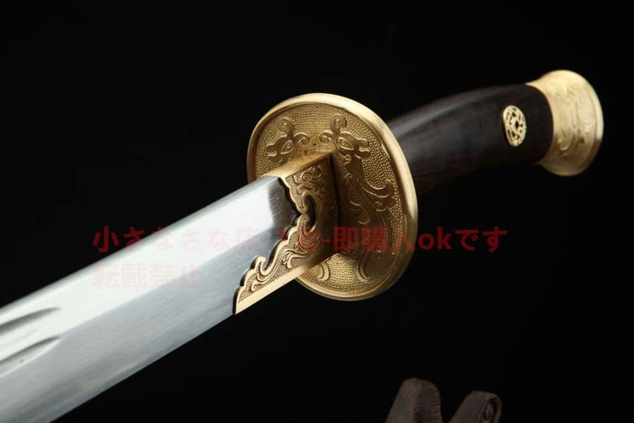 青龍宝刀（黒檀亮銅）武具　刀装具　日本刀　模造刀   居合刀 清腰刀
