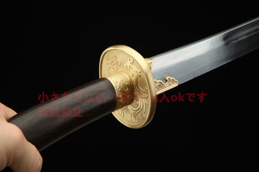青龍宝刀（黒檀亮銅）武具　刀装具　日本刀　模造刀   居合刀 清腰刀