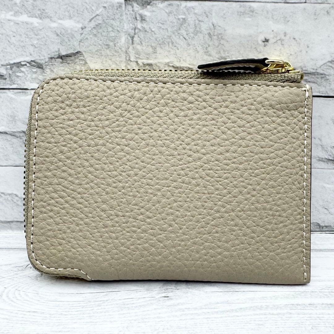 【未使用】ボナベンチュラ ケース　グレージュ　ピンク　バイカラー　レザー