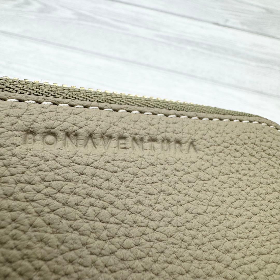 【未使用】ボナベンチュラ ケース　グレージュ　ピンク　バイカラー　レザー