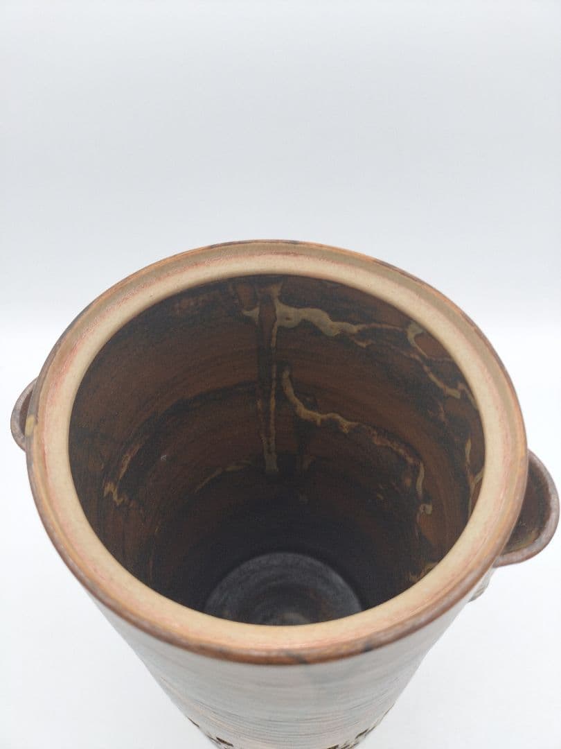 c100 細水指 耳付 透かし 李殷九 木箱 茶道具 古物