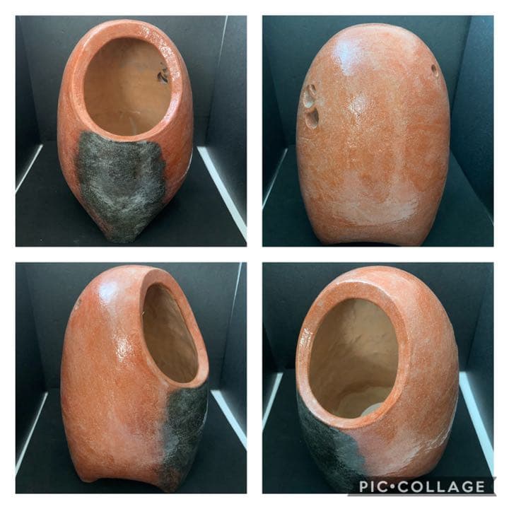 幻の陶芸家 有馬 太閤窯 初代 小西平内 作 赤楽焼 綿ぼうし 手あぶり 茶道具