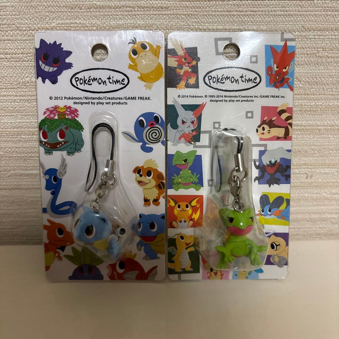 Pokemon time ストラップ　ジュカイン　カメックス