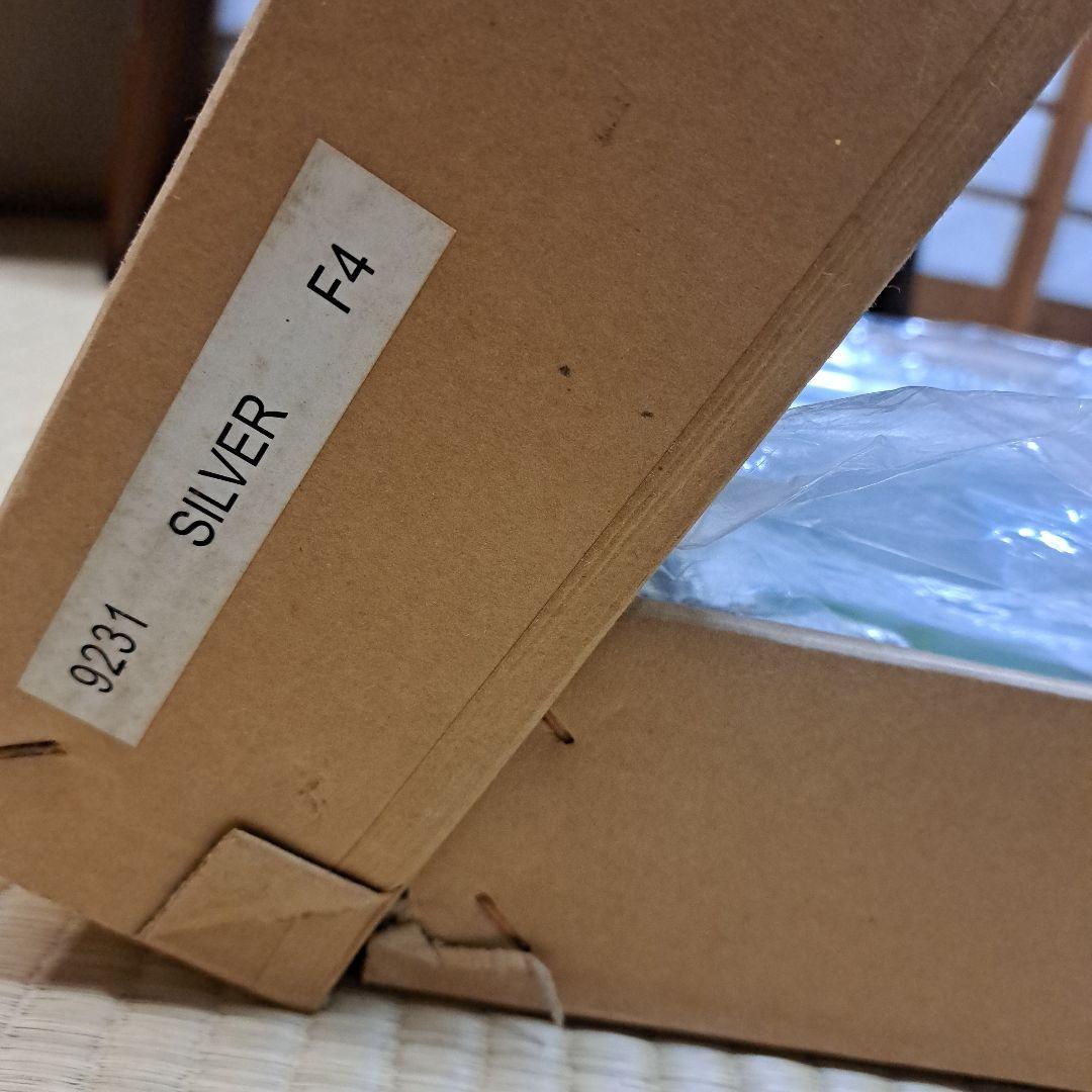 新品★豪華　F4号　高級油彩額　シルバー