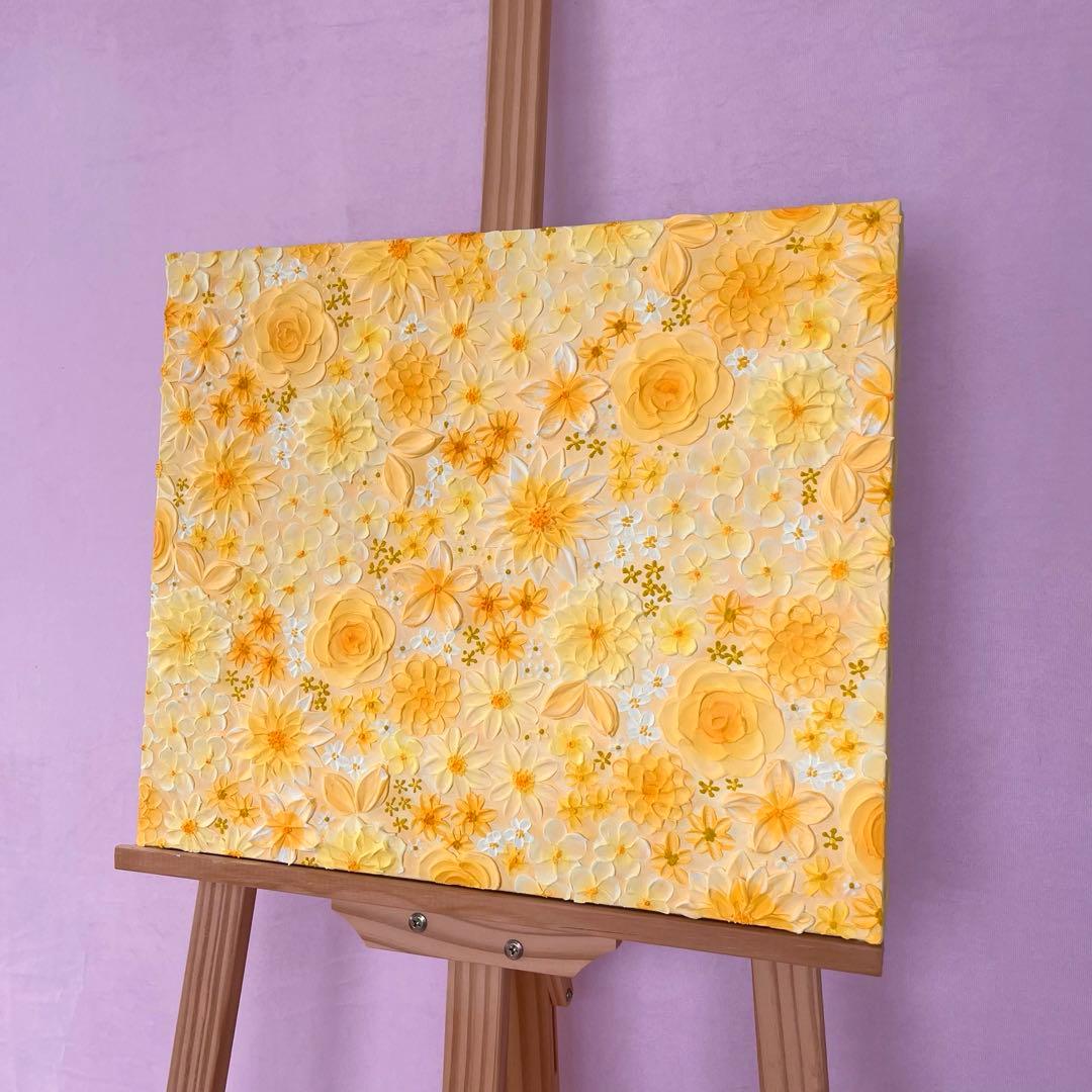 テクスチャーアート フラワーアート ボタニカル インテリア 花絵 花柄