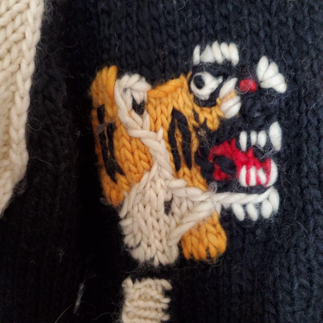 ニット　スカジャン　虎　タイガー　カウチンセーター