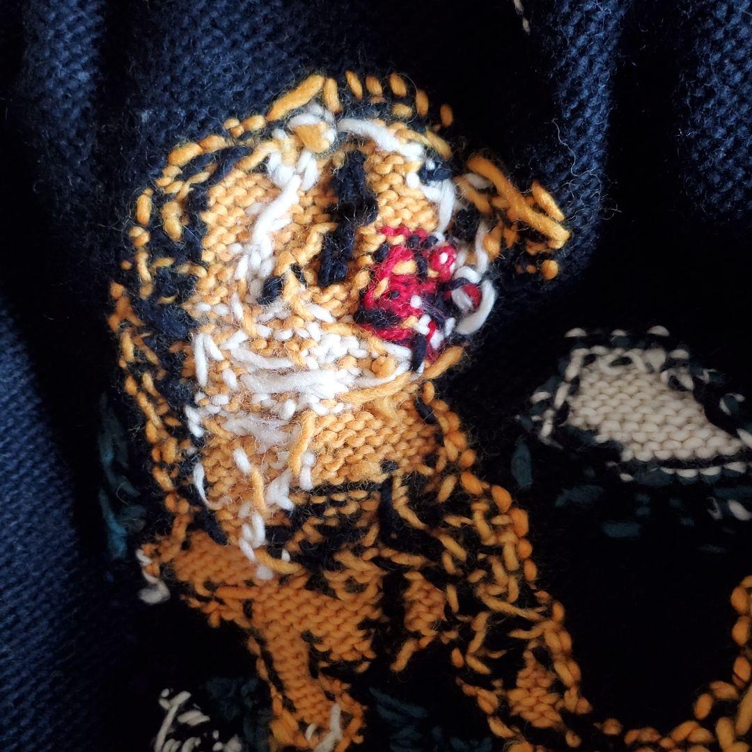 ニット　スカジャン　虎　タイガー　カウチンセーター