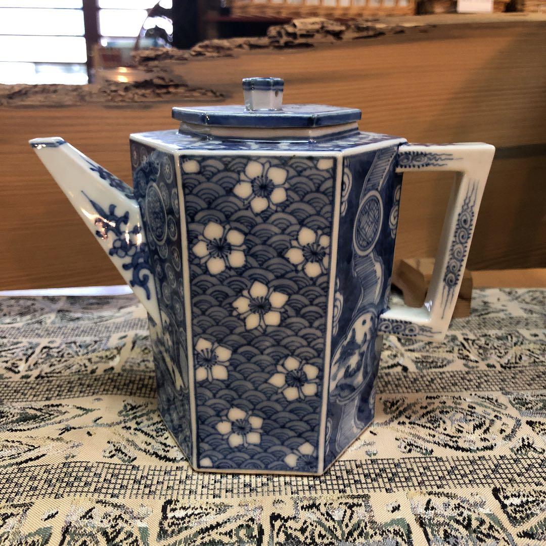 染付水注　時代　箱無し