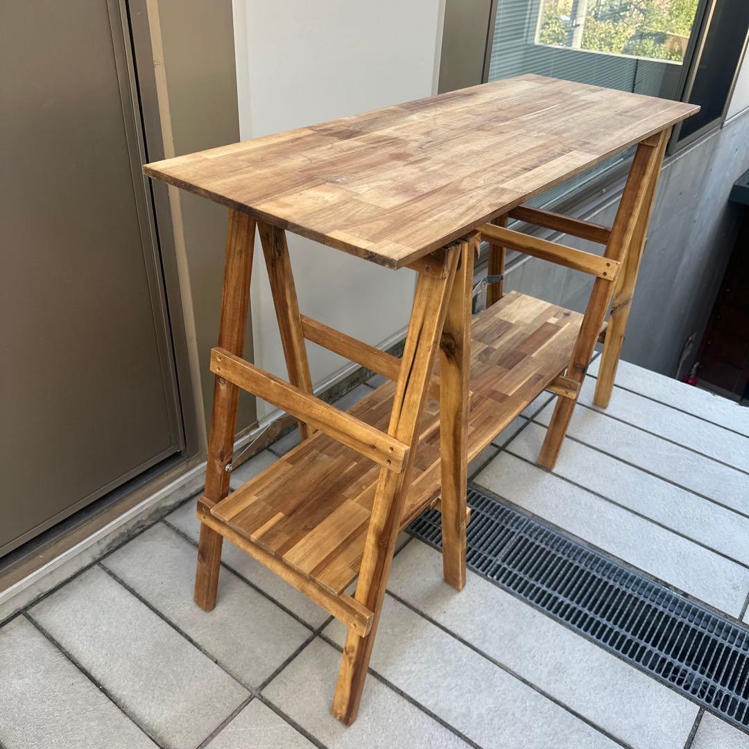 【美品】キッチンテーブル アカシア キッチンラック 木製