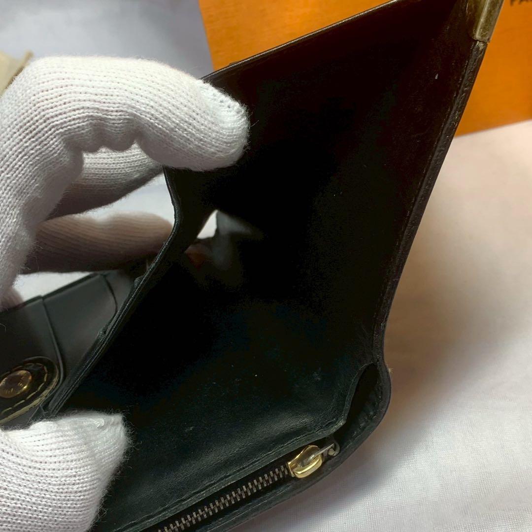 c*a様 ルイヴィトン スハリ コンパクトジップ M91828 ノワール 二つ折