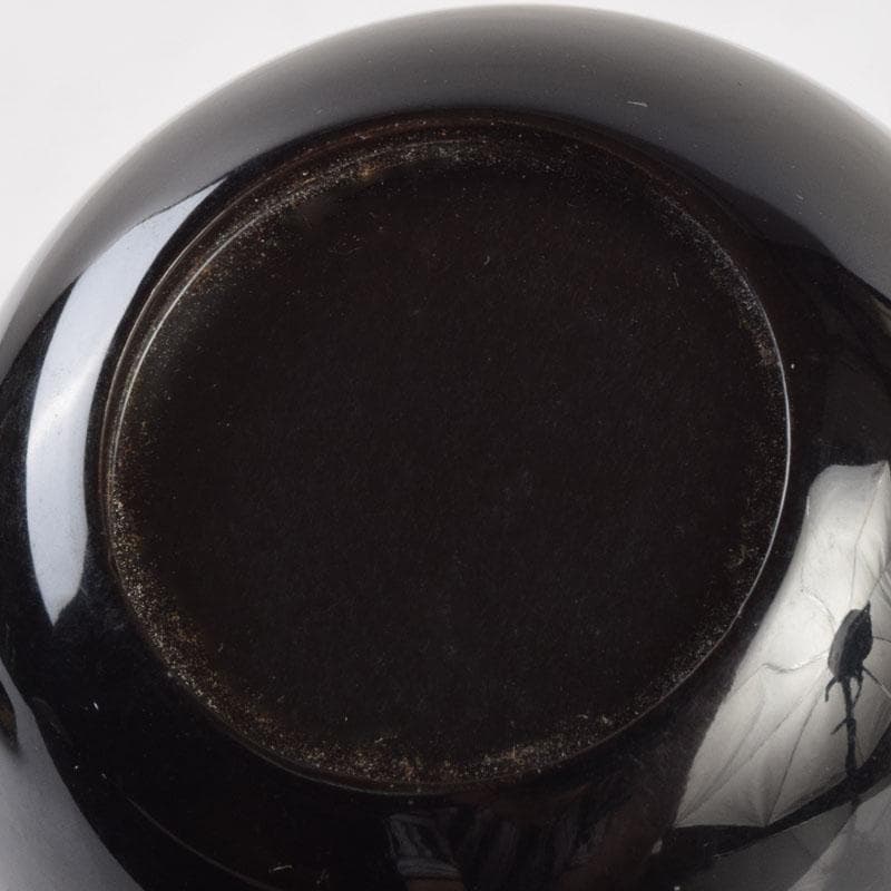 茶道具　塗師　越山作　銀杏蒔絵　中棗　共布共箱　V　9193